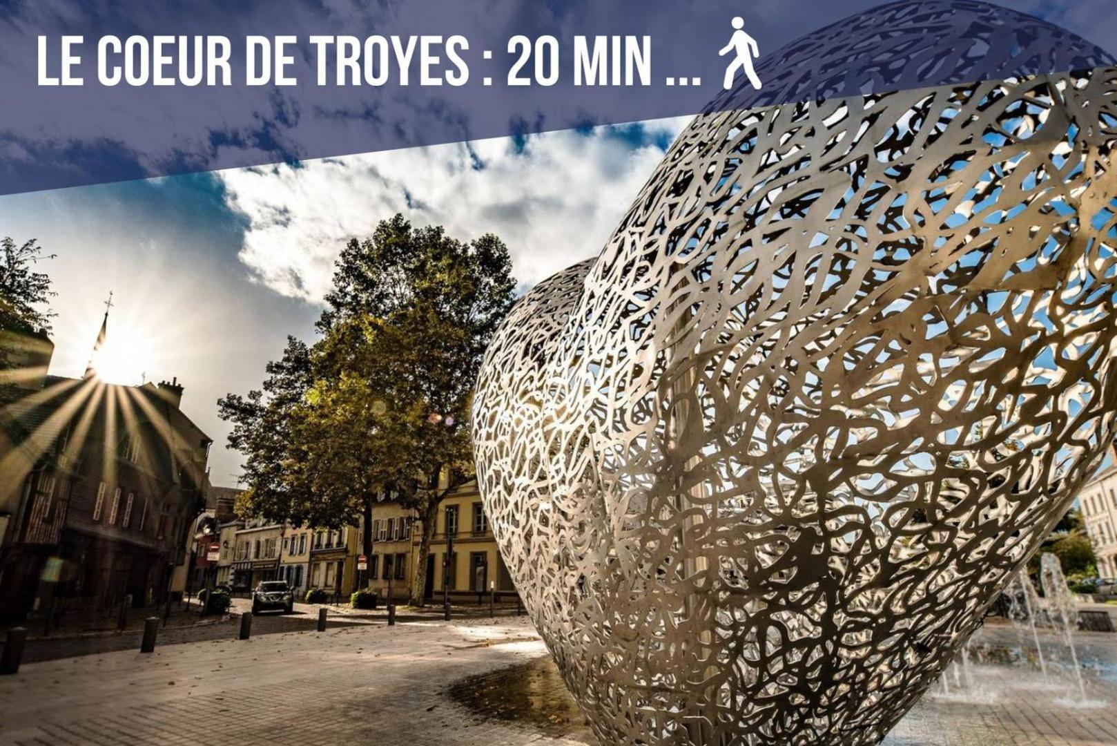 Le Travel - Appartement Equipe Proche Centre Et Yschools Troyes Exterior foto